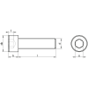 DIN 912 (ISO 4762) Cilinderschroef Met Binnenzeskant Voldraads 12.9 Staal